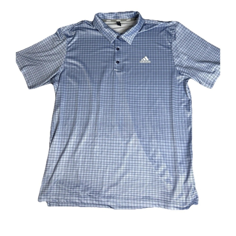 NEW: Adidas P/S ULT Plaid Short Sleeve Golf/Polo Shirt SZ XL(310)